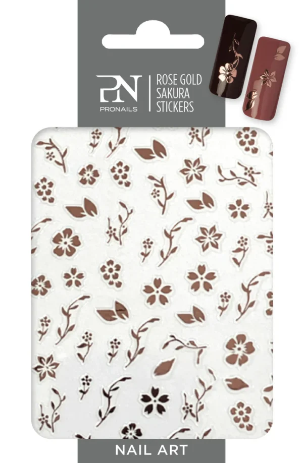 Rose Gold Sakura Nail Stickers
