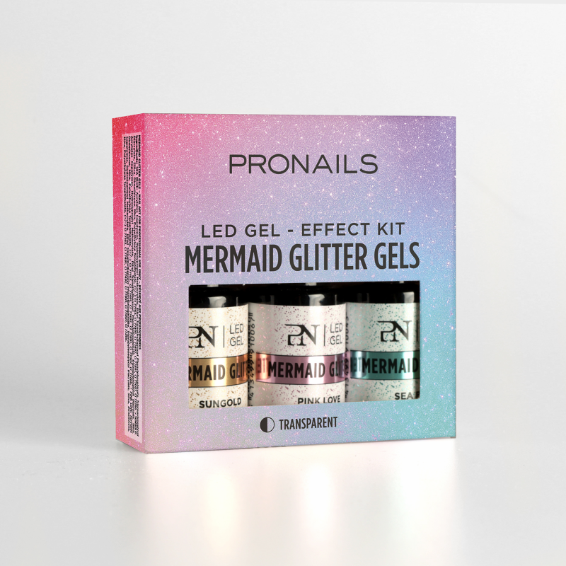 Mermaid Glitter Gels 3pcs 8ml